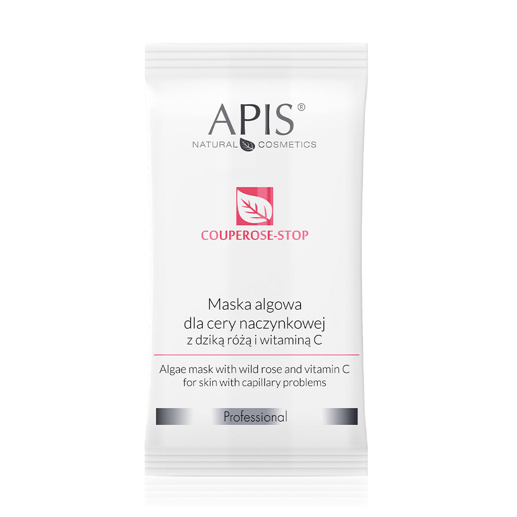 Маска для обличчя Apis Natural Cosmetics Couperose-Stop Algae Mask з екстрактом шипшини та вітаміном С, 20 г
